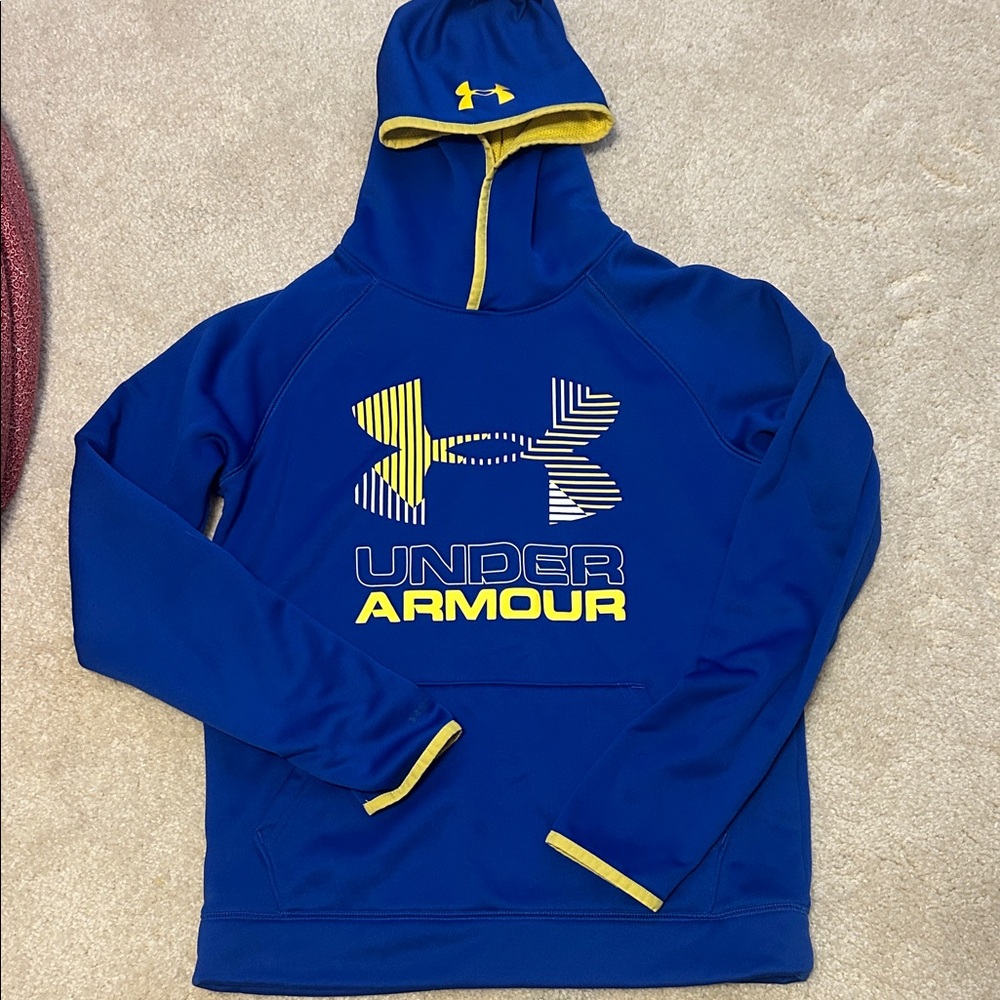 Under Armour Royal Blue Hoodie with Yellow Trim